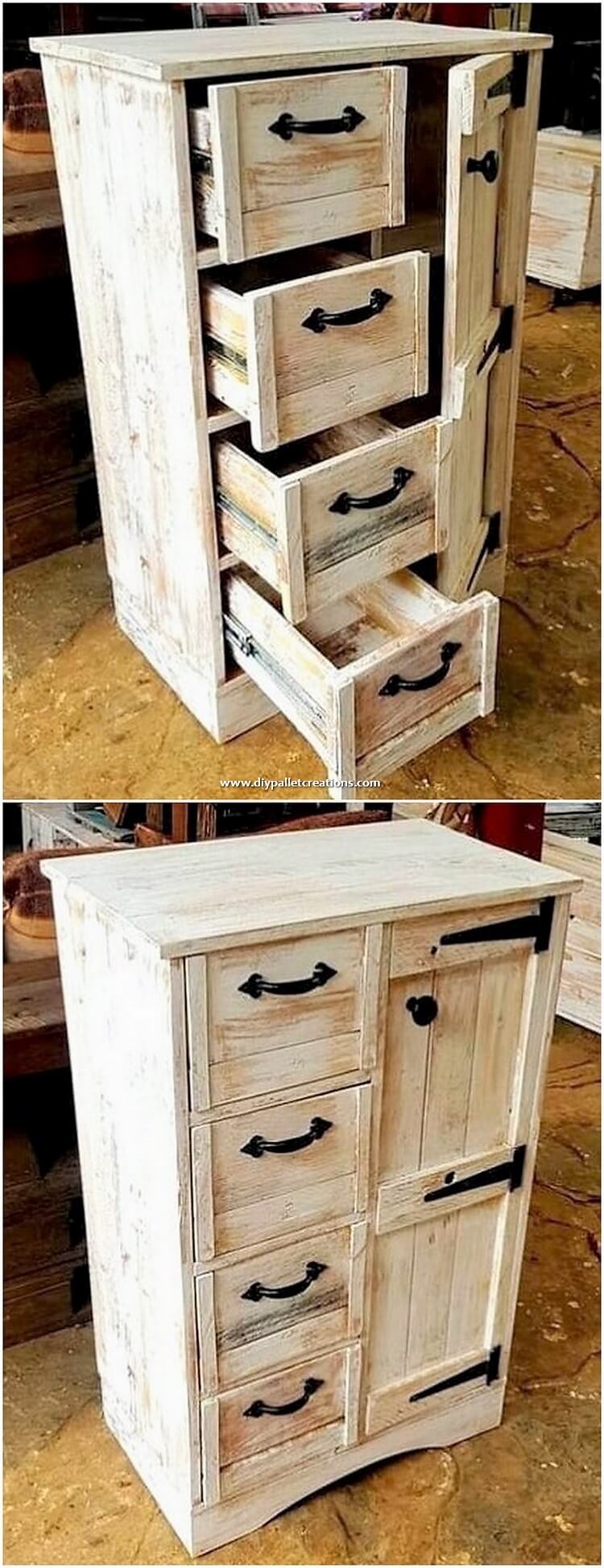 Pallet Chest of Drawers DIY Pallet Projects
