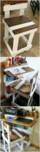 Pallet Chair and Desk Table