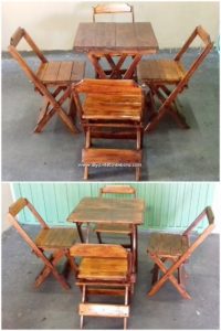 Pallet Table and Chairs