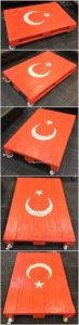 Turkish Flag Top Pallet Table