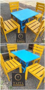Pallet Chairs and Table