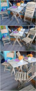 Pallet Folding Chairs and Table