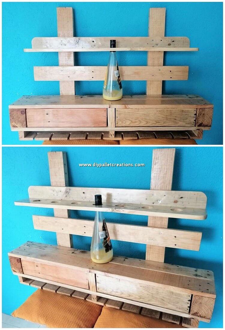 Pallet Shelf with Drawers