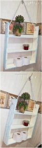 Wood Pallet Bathroom Shelf