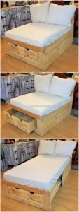 Pallet Chair or Bed with Drawer