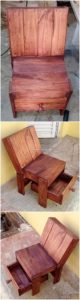Pallet Chair with Drawer