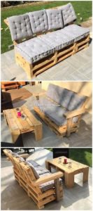 Pallet Outdoor Bench and Table