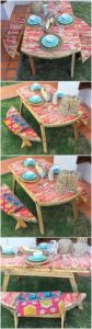 Wood Pallet Table and Benches