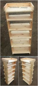 Wood Pallet Shelving Stand
