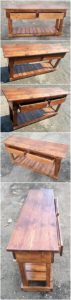 Wood Pallet Table with Drawers