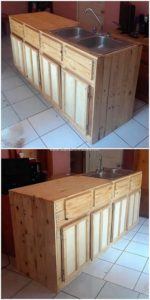 Pallet Sink with Cabinet