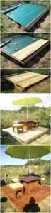 DIY Pallet Garden Terrace with Furniture Set