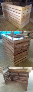 Pallet Wood Counter Table